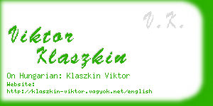 viktor klaszkin business card